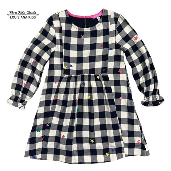 Joules Other - NEW Joules 4Y Navy Buffalo Plaid Stars Dress